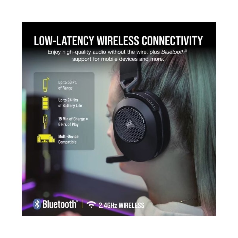 Słuchawki HS65 Wireless Carbon V2  Słuchawki HS65 Wireless Carbon V2