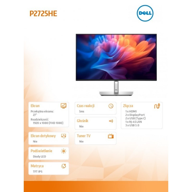 Monitor 27 caliP2725HE IPS LED Full HD(1920x1080)/16:9/HDMI/DP/USB-C/USB/RJ45/5Y Monitor 27 caliP2725HE IPS LED Full HD(1920x1080)/16:9/HDMI/DP/USB-C/USB/RJ45/5Y