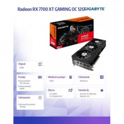 Karta graficzna Radeon RX 7700 XT GAMING OC 12G GNDR6 192bit 2DP/2HDMI Karta graficzna Radeon RX 7700 XT GAMING OC 12G GNDR6 192bit 2DP/2HDMI