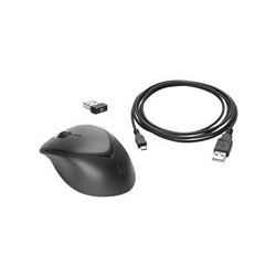 HP Wireless Premium Mouse Right and left-handed Laser 3 Buttons 2.4GHz USB Wireless receiver Black