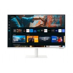 Monitor 27 cali LS27CM703UUXD VA 3840x2160 UHD 16:9 1xHDMI 2x USB 2.0 1xUSB-C (65W) WiFi/BT 4ms(GTG) głośniki płaski biały S