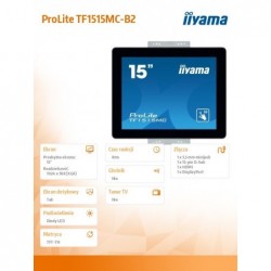 Monitor 15 cali ProLite TF1515MC-B2 poj.10pkt,pianka,4:3,TN