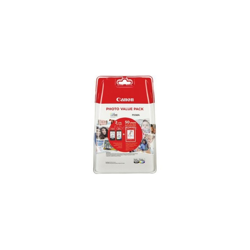 Canon Tusz PG-545XL/CL-546XL MultiPack + 50x GP-501, Black - 400s, Color - 300