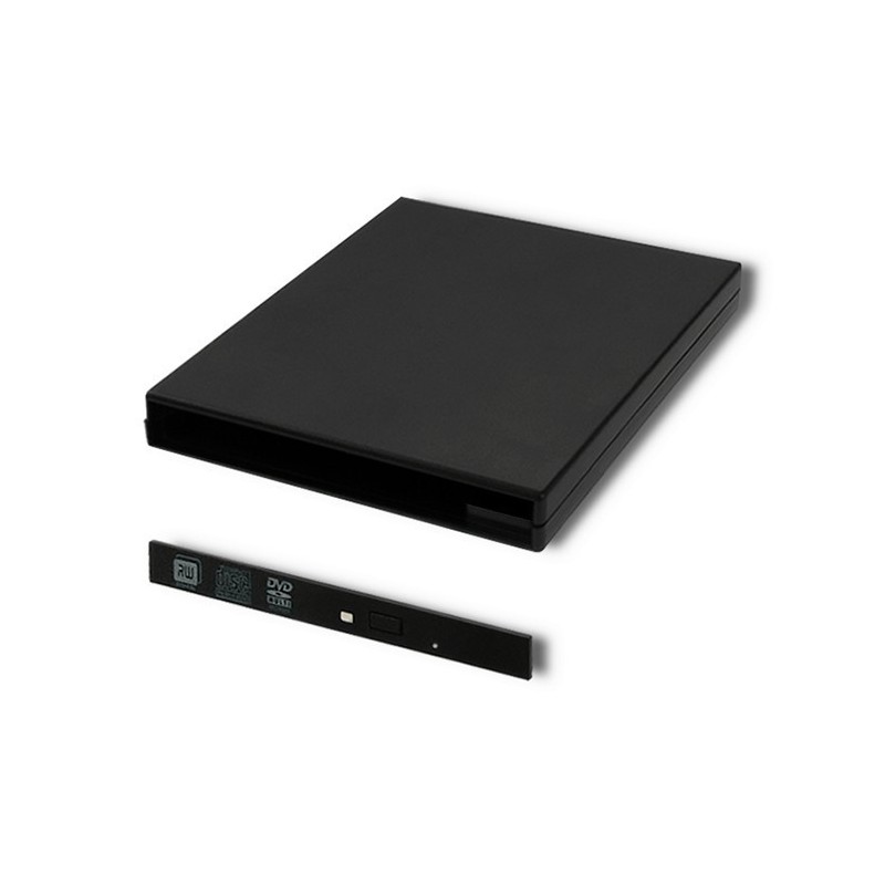 Obudowa/kieszeń na napęd optyczny CD/DVD SATA | USB2.0 | 9.5mm 