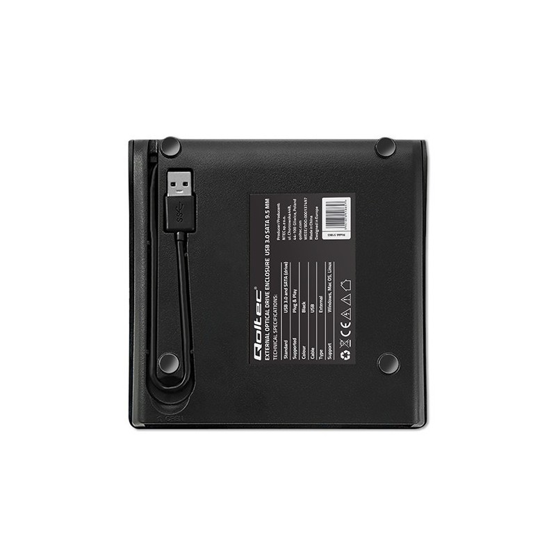 Obudowa/kieszeń na napęd optyczny CD/DVD SATA | USB3.0 | 9.5mm Obudowa/kieszeń na napęd optyczny CD/DVD SATA | USB3.0 | 9.5mm