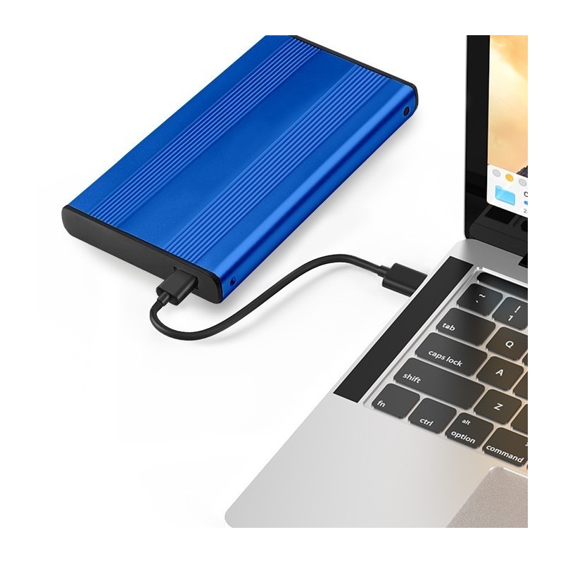 Obudowa na dysk HDD/SSD 2.5 cala SATA3 | USB 3.0 | Niebieska Obudowa na dysk HDD/SSD 2.5 cala SATA3 | USB 3.0 | Niebieska