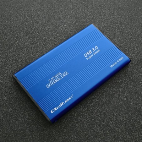 Obudowa na dysk HDD/SSD 2.5 cala SATA3 | USB 3.0 | Niebieska Obudowa na dysk HDD/SSD 2.5 cala SATA3 | USB 3.0 | Niebieska