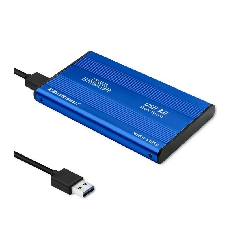 Obudowa na dysk HDD/SSD 2.5 cala SATA3 | USB 3.0 | Niebieska Obudowa na dysk HDD/SSD 2.5 cala SATA3 | USB 3.0 | Niebieska