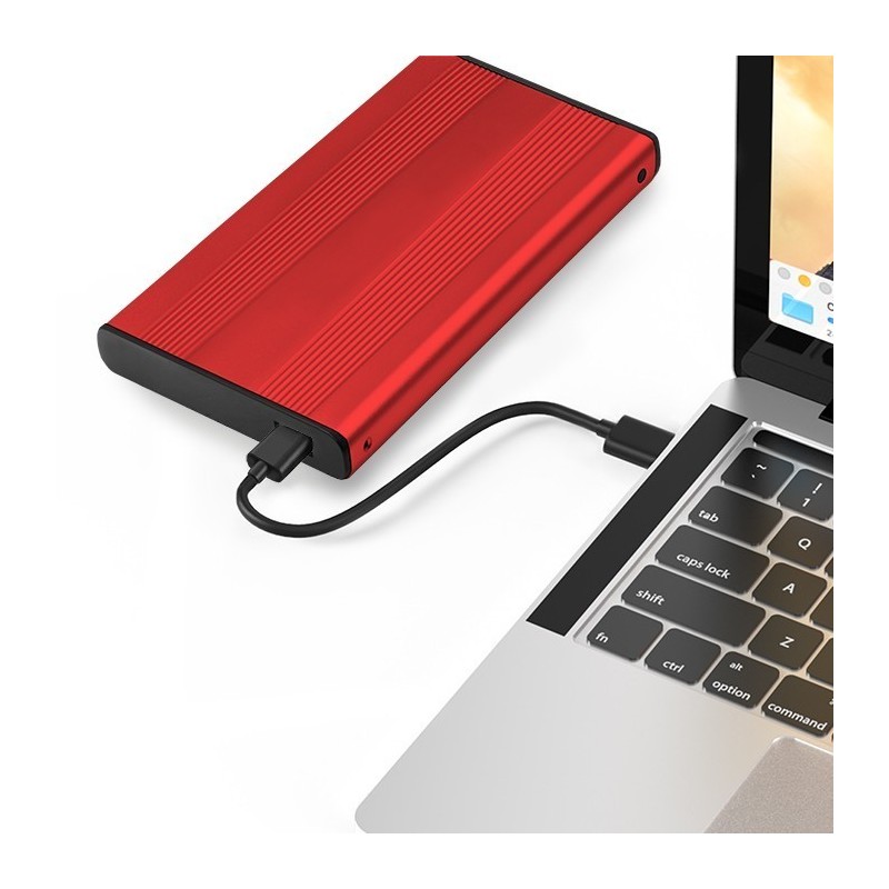 Obudowa na dysk HDD/SSD 2.5 cala SATA3 | USB 3.0 | Czerwona Obudowa na dysk HDD/SSD 2.5 cala SATA3 | USB 3.0 | Czerwona