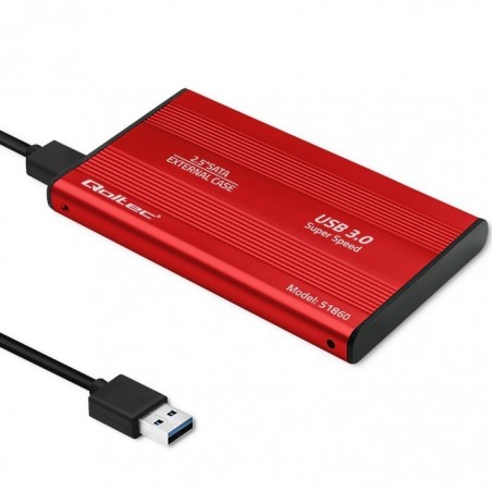 Obudowa na dysk HDD/SSD 2.5 cala SATA3 | USB 3.0 | Czerwona Obudowa na dysk HDD/SSD 2.5 cala SATA3 | USB 3.0 | Czerwona