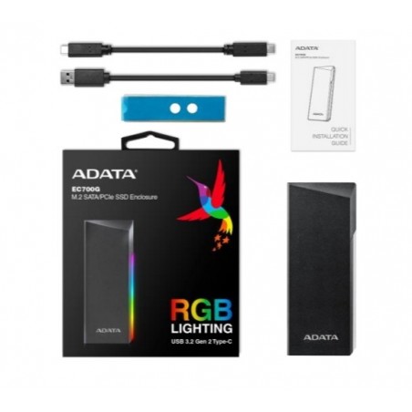 Obudowa zewnętrzna SSD M.2 EC700G USB3.2A/C Obudowa zewnętrzna SSD M.2 EC700G USB3.2A/C