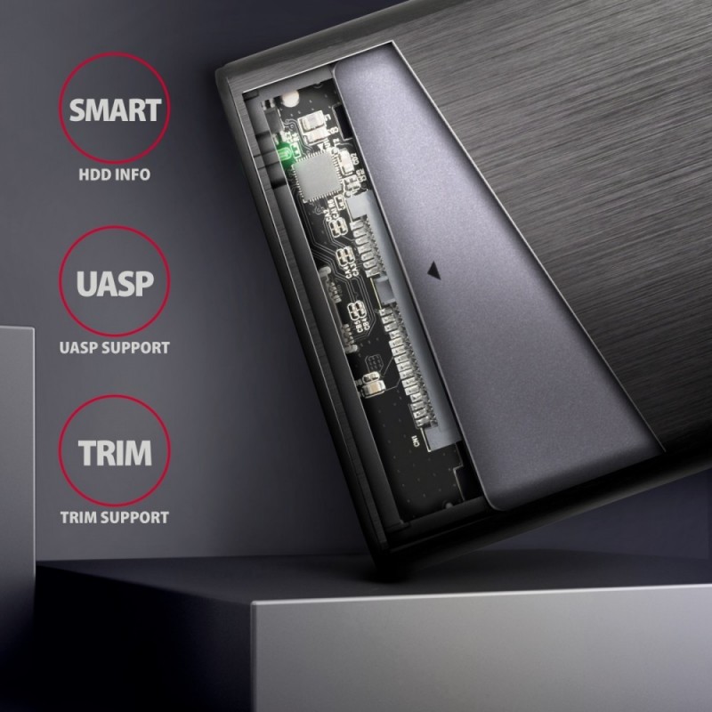 EE25-A6C Bezśrubowa aluminiowa obudowa zewnętrzna USB-C 3.2 Gen 1 - SATA 6G dla 2.5" SSD/HDD EE25-A6C Bezśrubowa aluminiowa obudowa zewnętrzna USB-C 3.2 Gen 1 - SATA 6G dla 2.5" SSD/HDD