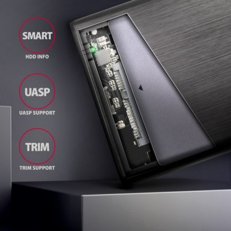EE25-A6M Bezśrubowa aluminiowa obudowa zewnętrzna USB 3.2 Gen 1 - SATA 6G dla 2.5" SSD/HDD EE25-A6M Bezśrubowa aluminiowa obudowa zewnętrzna USB 3.2 Gen 1 - SATA 6G dla 2.5" SSD/HDD