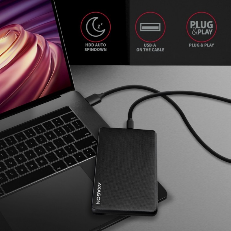 EE25-SLC Obudowa zewnętrzna plastikowa, bezśrubowa, USB-C 3.2 GEN 1 SATA 6G 2.5", czarna EE25-SLC Obudowa zewnętrzna plastikowa, bezśrubowa, USB-C 3.2 GEN 1 SATA 6G 2.5", czarna