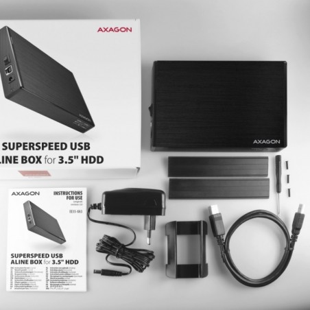 EE35-XA3 Obudowa zewnętrzna aluminiowa, USB 3.2 Gen 1 SATA 3G 3.5" EE35-XA3 Obudowa zewnętrzna aluminiowa, USB 3.2 Gen 1 SATA 3G 3.5"