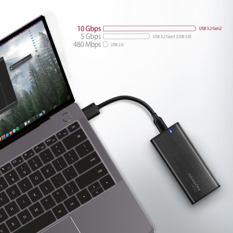 EEM2-SBC Obudowa zewnętrzna aluminiowa bezśrubowa USB-C 3.2 GEN 2 M.2 SATA SSD EEM2-SBC Obudowa zewnętrzna aluminiowa bezśrubowa USB-C 3.2 GEN 2 M.2 SATA SSD
