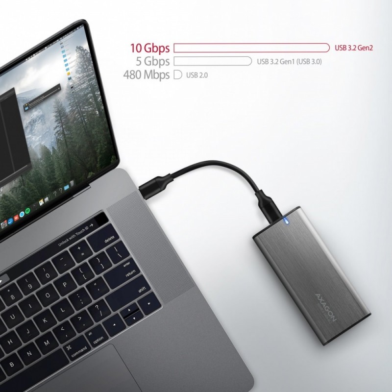 EEM2-SG2 Obudowa zewnętrzna aluminiowa bezśrubowa USB-C 3.2 Gen 2 M.2 NVMe & SATA SSD + USB-A - USB-C redukcja EEM2-SG2 Obudowa zewnętrzna aluminiowa bezśrubowa USB-C 3.2 Gen 2 M.2 NVMe & SATA SSD + USB-A - USB-C redukcja