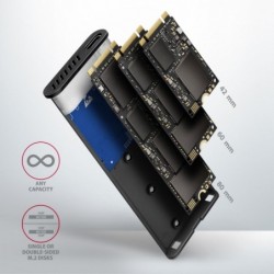 EEM2-SG2 Obudowa zewnętrzna aluminiowa bezśrubowa USB-C 3.2 Gen 2 M.2 NVMe & SATA SSD + USB-A - USB-C redukcja EEM2-SG2 Obudowa zewnętrzna aluminiowa bezśrubowa USB-C 3.2 Gen 2 M.2 NVMe & SATA SSD + USB-A - USB-C redukcja