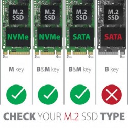 EEM2-SG2 Obudowa zewnętrzna aluminiowa bezśrubowa USB-C 3.2 Gen 2 M.2 NVMe & SATA SSD + USB-A - USB-C redukcja EEM2-SG2 Obudowa zewnętrzna aluminiowa bezśrubowa USB-C 3.2 Gen 2 M.2 NVMe & SATA SSD + USB-A - USB-C redukcja