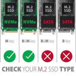 EEM2-UG2 Obudowa zewnętrzna aluminiowa, USB-C 3.2 Gen 2 - M.2 NVMe SSD, długość 42 do 80 mm szary EEM2-UG2 Obudowa zewnętrzna aluminiowa, USB-C 3.2 Gen 2 - M.2 NVMe SSD, długość 42 do 80 mm szary