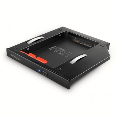 RSS-CD12 Ramka na 2,5" SSD-HDD do gniazda DVD, 12.7mm LED aluminium RSS-CD12 Ramka na 2,5" SSD-HDD do gniazda DVD, 12.7mm LED aluminium