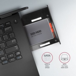 RSS-CD12 Ramka na 2,5" SSD-HDD do gniazda DVD, 12.7mm LED aluminium RSS-CD12 Ramka na 2,5" SSD-HDD do gniazda DVD, 12.7mm LED aluminium