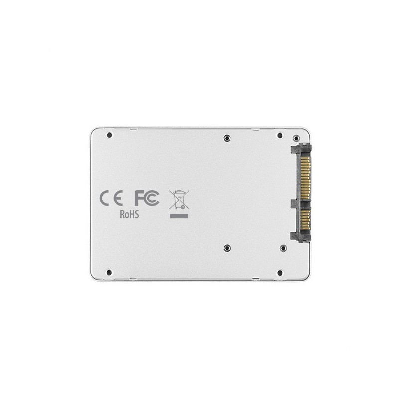 RSS-M2SD Wewnętrzna obudowa 2.5" z interfejsem SATA do dysków SSD M.2 SATA, srebrny RSS-M2SD Wewnętrzna obudowa 2.5" z interfejsem SATA do dysków SSD M.2 SATA, srebrny
