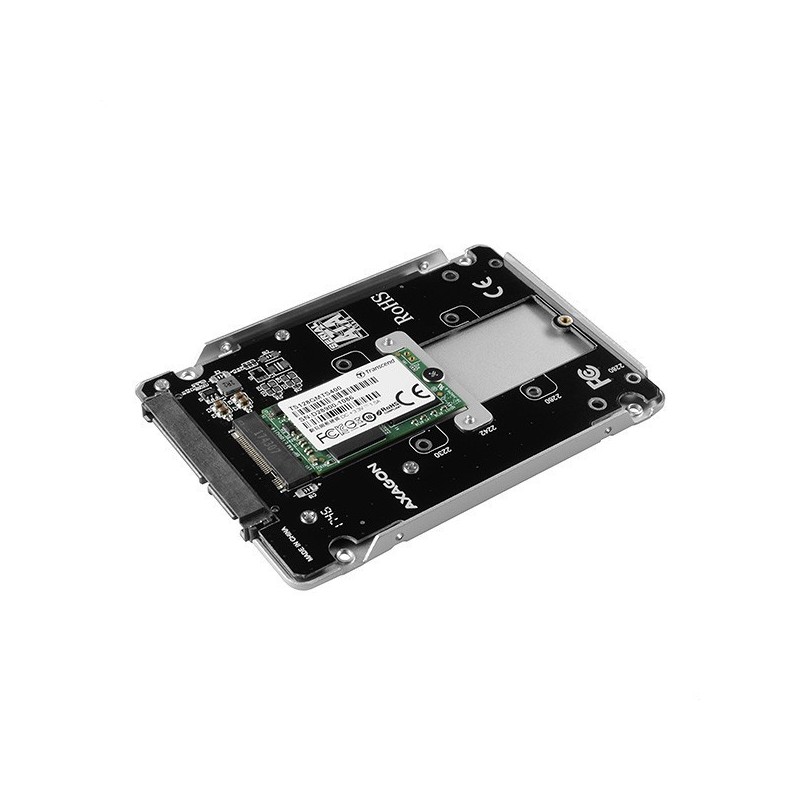 RSS-M2SD Wewnętrzna obudowa 2.5" z interfejsem SATA do dysków SSD M.2 SATA, srebrny RSS-M2SD Wewnętrzna obudowa 2.5" z interfejsem SATA do dysków SSD M.2 SATA, srebrny