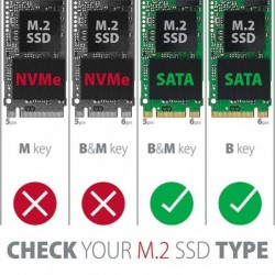 RSS-M2SD Wewnętrzna obudowa 2.5" z interfejsem SATA do dysków SSD M.2 SATA, srebrny RSS-M2SD Wewnętrzna obudowa 2.5" z interfejsem SATA do dysków SSD M.2 SATA, srebrny