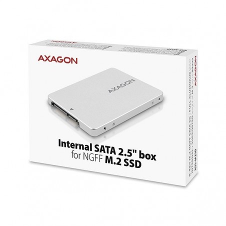 RSS-M2SD Wewnętrzna obudowa 2.5" z interfejsem SATA do dysków SSD M.2 SATA, srebrny RSS-M2SD Wewnętrzna obudowa 2.5" z interfejsem SATA do dysków SSD M.2 SATA, srebrny