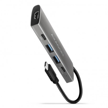 HMC-5G2 Wieloportowy hub USB 5in1, 10Gbps, 2x USB-A + 2x USB-C + HDMI 4K/60Hz, PD 100W, 13cm USB-C kabel HMC-5G2 Wieloportowy hub USB 5in1, 10Gbps, 2x USB-A + 2x USB-C + HDMI 4K/60Hz, PD 100W, 13cm USB-C kabel
