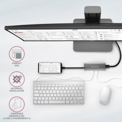 HMC-5G2 Wieloportowy hub USB 5in1, 10Gbps, 2x USB-A + 2x USB-C + HDMI 4K/60Hz, PD 100W, 13cm USB-C kabel HMC-5G2 Wieloportowy hub USB 5in1, 10Gbps, 2x USB-A + 2x USB-C + HDMI 4K/60Hz, PD 100W, 13cm USB-C kabel