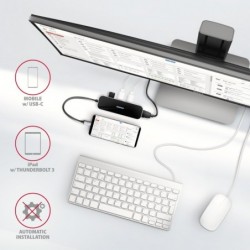 HMC-6H4A Wieloportowy hub 4x USB-A + HDMI, USB-C 3.2 Gen 1, PD 100W, 20cm USB-C kabel HMC-6H4A Wieloportowy hub 4x USB-A + HDMI, USB-C 3.2 Gen 1, PD 100W, 20cm USB-C kabel