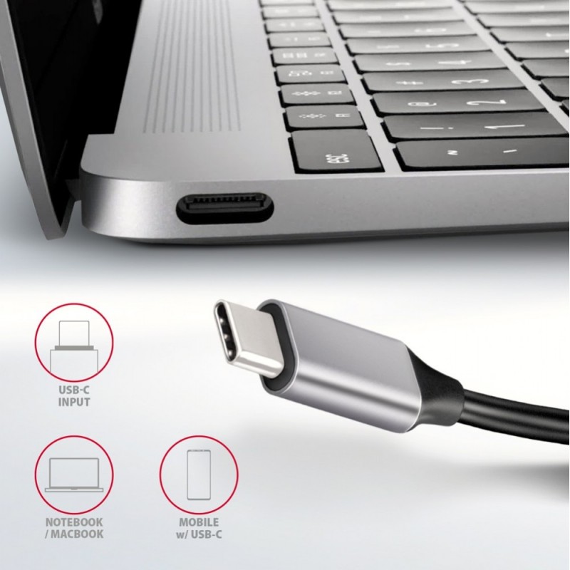 HMC-6H4A Wieloportowy hub 4x USB-A + HDMI, USB-C 3.2 Gen 1, PD 100W, 20cm USB-C kabel HMC-6H4A Wieloportowy hub 4x USB-A + HDMI, USB-C 3.2 Gen 1, PD 100W, 20cm USB-C kabel