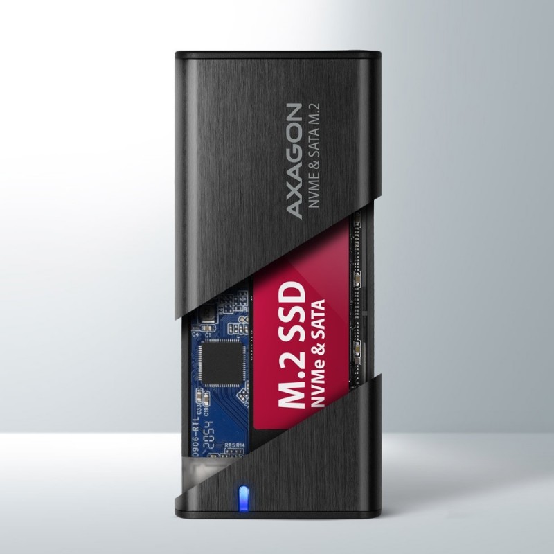 EEM2-SB2 Obudowa zewnętrzna aluminiowa bezśrubowa USB-C 3.2 Gen 2 - M.2 NVMe / SATA SSD 30-80mm ALU pudełko czarne + USB-A - EEM2-SB2 Obudowa zewnętrzna aluminiowa bezśrubowa USB-C 3.2 Gen 2 - M.2 NVMe / SATA SSD 30-80mm ALU pudełko czarne + USB-A -
