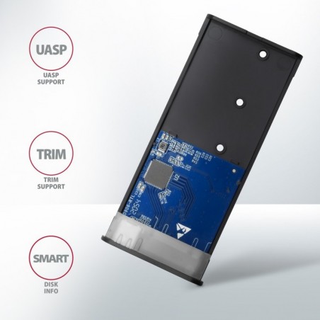 EEM2-SB2 Obudowa zewnętrzna aluminiowa bezśrubowa USB-C 3.2 Gen 2 - M.2 NVMe / SATA SSD 30-80mm ALU pudełko czarne + USB-A - EEM2-SB2 Obudowa zewnętrzna aluminiowa bezśrubowa USB-C 3.2 Gen 2 - M.2 NVMe / SATA SSD 30-80mm ALU pudełko czarne + USB-A -