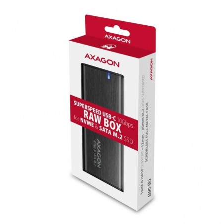 EEM2-SB2 Obudowa zewnętrzna aluminiowa bezśrubowa USB-C 3.2 Gen 2 - M.2 NVMe / SATA SSD 30-80mm ALU pudełko czarne + USB-A - EEM2-SB2 Obudowa zewnętrzna aluminiowa bezśrubowa USB-C 3.2 Gen 2 - M.2 NVMe / SATA SSD 30-80mm ALU pudełko czarne + USB-A -