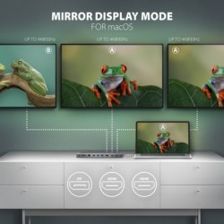 HMC-4KX3 Wieloportowy hub USB 11in1, 5Gbps, 3x USB-A, 2x HDMI 4K/60Hz+ DP 4K/60Hz+ GLAN + SD/microSD + audio, PD 100W, 40cm USB- HMC-4KX3 Wieloportowy hub USB 11in1, 5Gbps, 3x USB-A, 2x HDMI 4K/60Hz+ DP 4K/60Hz+ GLAN + SD/microSD + audio, PD 100W, 40cm USB-