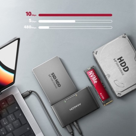 ADSA-CC Adapter USB-C 10Gbps NVMe M.2 2.5/3.5 SSD&HDD Clone Master 2 ADSA-CC Adapter USB-C 10Gbps NVMe M.2 2.5/3.5 SSD&HDD Clone Master 2