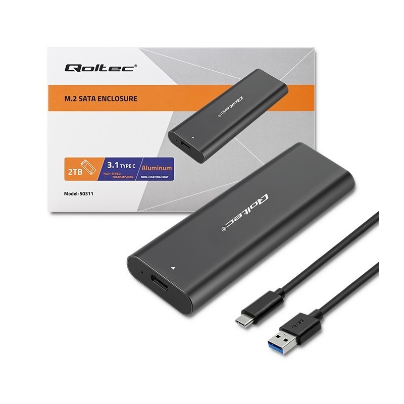 Obudowa | kieszeń do dysków M.2 SATA SSD | NGFF | USB typ C Obudowa | kieszeń do dysków M.2 SATA SSD | NGFF | USB typ C