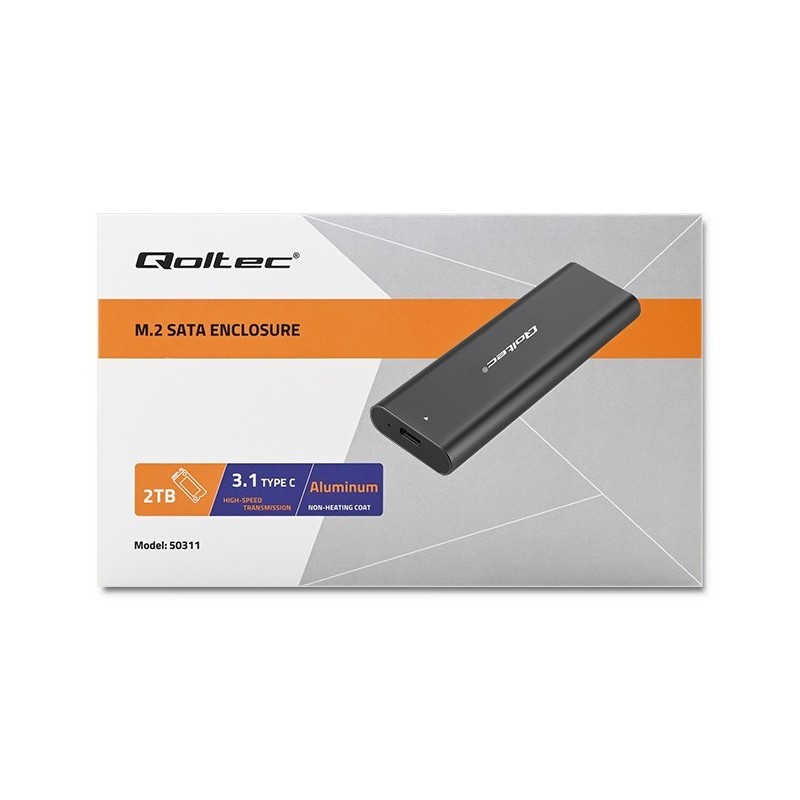 Obudowa | kieszeń do dysków M.2 SATA SSD | NGFF | USB typ C Obudowa | kieszeń do dysków M.2 SATA SSD | NGFF | USB typ C