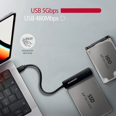 ADSA-FP2C Adapter USB-C 5Gbps SATA 6G 2.5" HDD/SSD FASTPort2 ADSA-FP2C Adapter USB-C 5Gbps SATA 6G 2.5" HDD/SSD FASTPort2