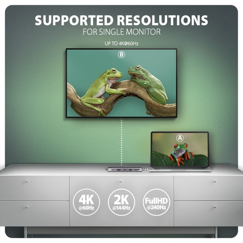 HMC-6GM2 Wieloportovy hub USB 6in1, 10Gbps, USB-A, USB-C, HDMI 4K/60Hz, M.2 NVMe/SATA, SD/microSD, PD 100W, 20cm USB-C kabel HMC-6GM2 Wieloportovy hub USB 6in1, 10Gbps, USB-A, USB-C, HDMI 4K/60Hz, M.2 NVMe/SATA, SD/microSD, PD 100W, 20cm USB-C kabel