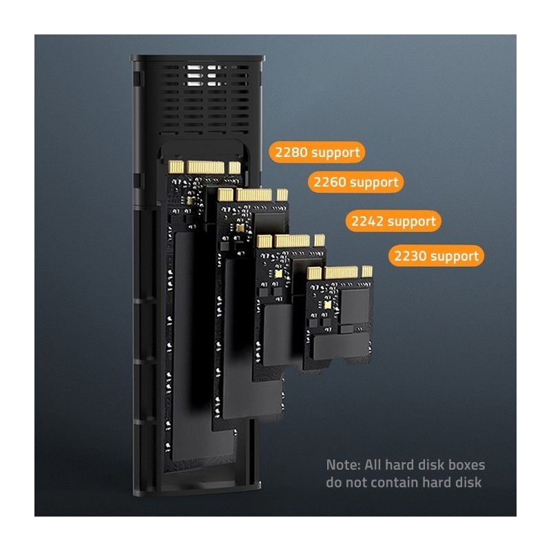 Obudowa | kieszeń NV2271 na dysk M.2 SSD | SATA | NVMe | USB-C | 2TB 