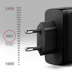 ACU-DPQ100 Ładowarka sieciowa GaN 100W, 3x port (USB-A + dual USB-C) PD3.0/QC4+/PPS/Apple Czarna ACU-DPQ100 Ładowarka sieciowa GaN 100W, 3x port (USB-A + dual USB-C) PD3.0/QC4+/PPS/Apple Czarna