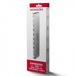 HMC-10HLS Wieloportowy hub USB 9in1, 5Gbps, 4x USB-A, HDMI 4K/60Hz, GLAN, SD/microSD, PD 100W, 25cm USB-C kabel HMC-10HLS Wieloportowy hub USB 9in1, 5Gbps, 4x USB-A, HDMI 4K/60Hz, GLAN, SD/microSD, PD 100W, 25cm USB-C kabel