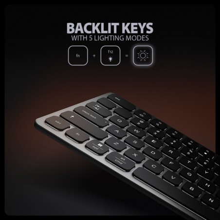 HMC-KB-US Klawiatura USB-C 5Gbps z wieloportowy hub 9in1, SD/microSD, 3x USB-A, HDMI 4K/60Hz, PD 100W, Audio, US layout, 60cm US HMC-KB-US Klawiatura USB-C 5Gbps z wieloportowy hub 9in1, SD/microSD, 3x USB-A, HDMI 4K/60Hz, PD 100W, Audio, US layout, 60cm US