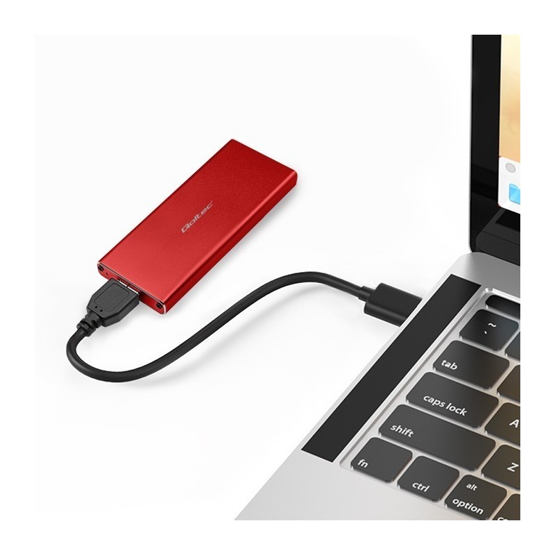 Obudowa | kieszeń na dysk M.2 SSD | SATA | NGFF | USB 3.0 | Superspeed 5Gb/s | 2TB | Czerwona 