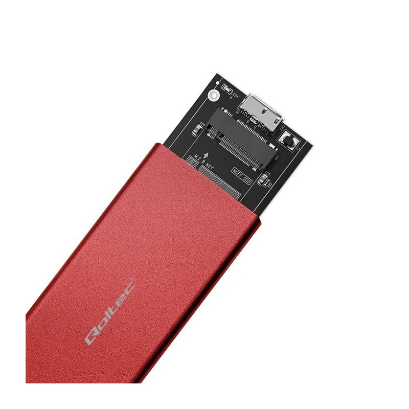 Obudowa | kieszeń na dysk M.2 SSD | SATA | NGFF | USB 3.0 | Superspeed 5Gb/s | 2TB | Czerwona 