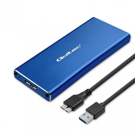 Obudowa | kieszeń na dysk M.2 SSD | SATA | NGFF | USB 3.0 | Superspeed 5Gb/s | 2TB | Niebieska Obudowa | kieszeń na dysk M.2 SSD | SATA | NGFF | USB 3.0 | Superspeed 5Gb/s | 2TB | Niebieska